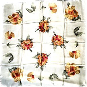Ellen Tracy silk 100% floral scarf